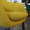 HAL - lounge chair - Vitra. Geel gestoffeerd met donker houten poten. Afmeting: B58 x D62 x H104,5 cm. Zonder levertijd bij Hartman Binnenhuisadviseurs.