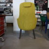 HAL - lounge chair - Vitra. Geel gestoffeerd met donker houten poten. Afmeting: B58 x D62 x H104,5 cm. Zonder levertijd bij Hartman Binnenhuisadviseurs.
